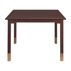 38" Straight Leg Dining Table w/Metal Ferrules